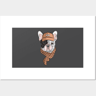 Hipster dog  French Bulldog Posters and Art